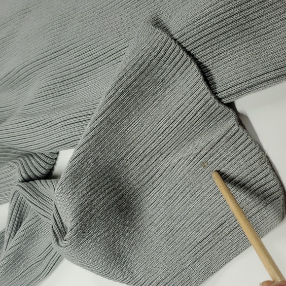 Zara Gray Ribbed Long Sweater Dress - Picture 7 of 8